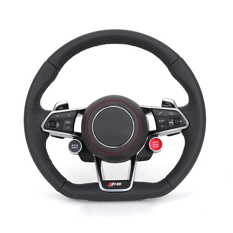 Volant en cuir R8 pour Audi A1 A3 S3 8V S4 S5 Q5 SQ5 A4 B9